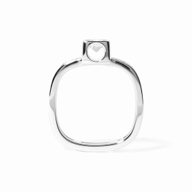 Bague Le Cube Dinh Van Or Blanc & Diamants Grand Modèle