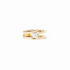 Bague d'oreilles Dinh Van Le Cube Diamant Grand Modèle Or Jaune et Diamant