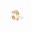 Bague d'oreilles Dinh Van Le Cube Diamant Grand Modèle Or Jaune et Diamant