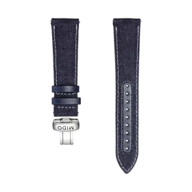 Bracelet Mido tissu bleu 21mm