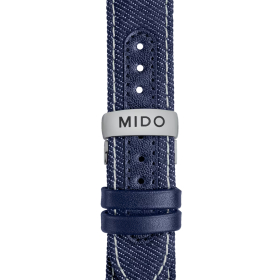 Bracelet Mido tissu bleu 21mm