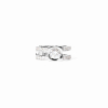 Bague d'oreilles Dinh Van Le Cube Diamant Grand Modèle Or Blanc Pavée Diamants