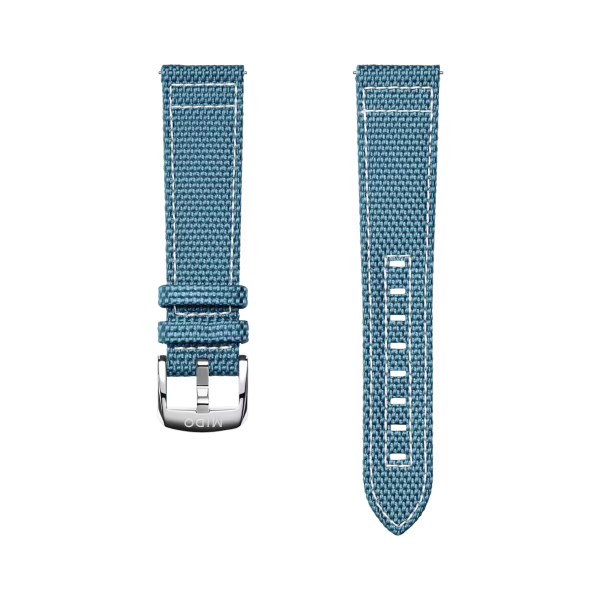 Bracelet Mido tissu bleu clair 21mm
