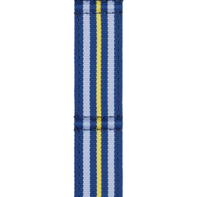 Bracelet Mido tissu bleu et jaune 22mm