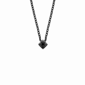 Collier Dinh Van Le Cube Diamant Titane Noir et Diamant