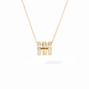 Pendentif Dinh Van Pulse Pavé 3 Rangs Or Jaune & Diamants