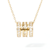 Pendentif Dinh Van Pulse Pavé 3 Rangs Or Jaune & Diamants