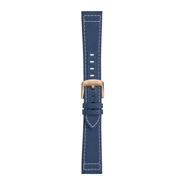 Bracelet Mido tissu bleu 21mm