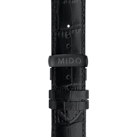 Bracelet Mido cuir noir 22mm