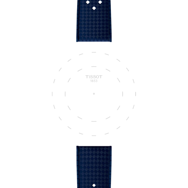 Bracelet Tissot Caoutchouc Bleu 20 mm