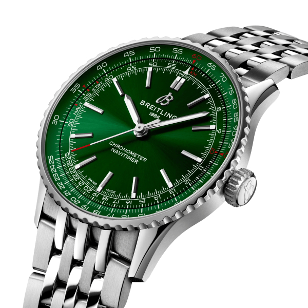 Montre Breitling Navitimer Automatic 41 Cadran Vert Acier Inoxydable