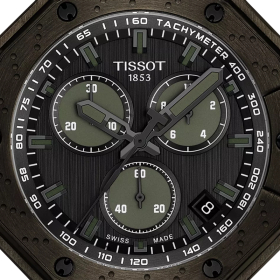 Montre Tissot T-Race Chronograph PVD Noir & Or Rose Bracelet Caoutchouc
