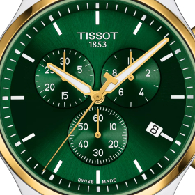 Montre Tissot Chrono XL Classic PVD Or Jaune Cadran Vert