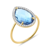 Bague Morganne Bello Alma Quartz Olive & Diamants Or Jaune