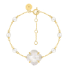 Bracelet Morganne Bello Victoria Perle Nacre Blanche Diamants Or Jaune
