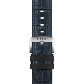Bracelet Tissot cuir bleu et caoutchouc 22mm
