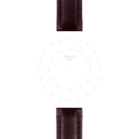 Bracelet Tissot cuir brun 20mm