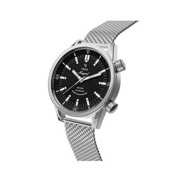 Montre Yema Navygraf Super Compressor Cadran Noir Bracelet Acier