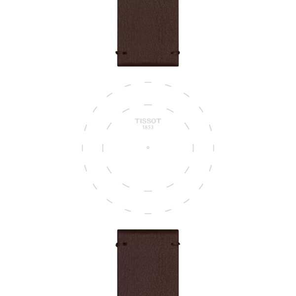 Bracelet Tissot synthétique brun 22mm