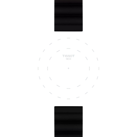 Bracelet Tissot silicone noir 22mm