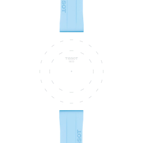 Bracelet Tissot silicone bleu 18mm