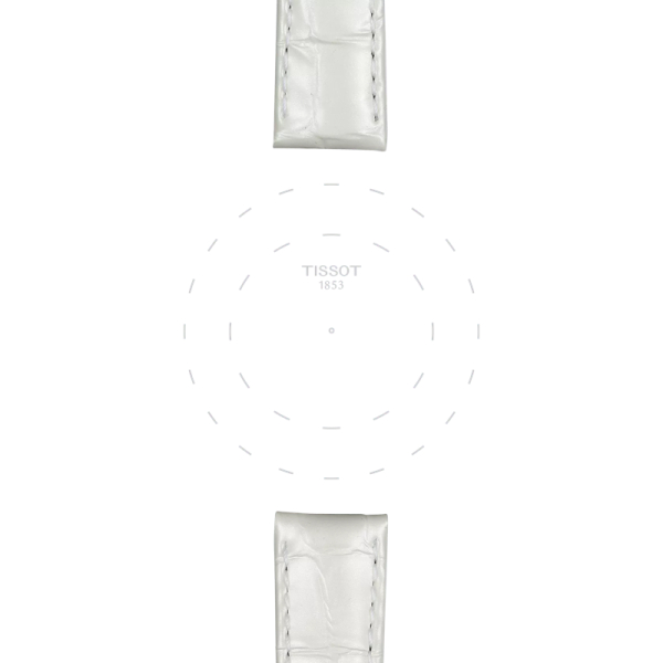 Bracelet Tissot cuir blanc 16 mm