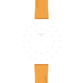 Bracelet Tissot silicone orange 18mm