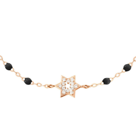 Bracelet gigi CLOZEAU Etoile de David Diamants Or Rose 17cm