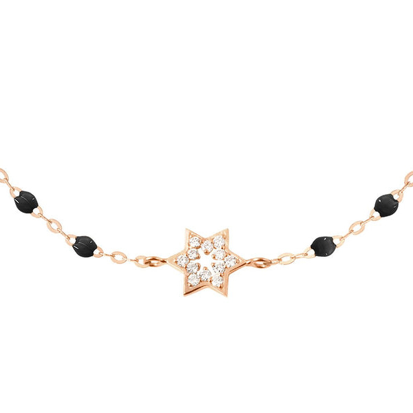 Bracelet gigi CLOZEAU Etoile de David Diamants Or Rose 17cm