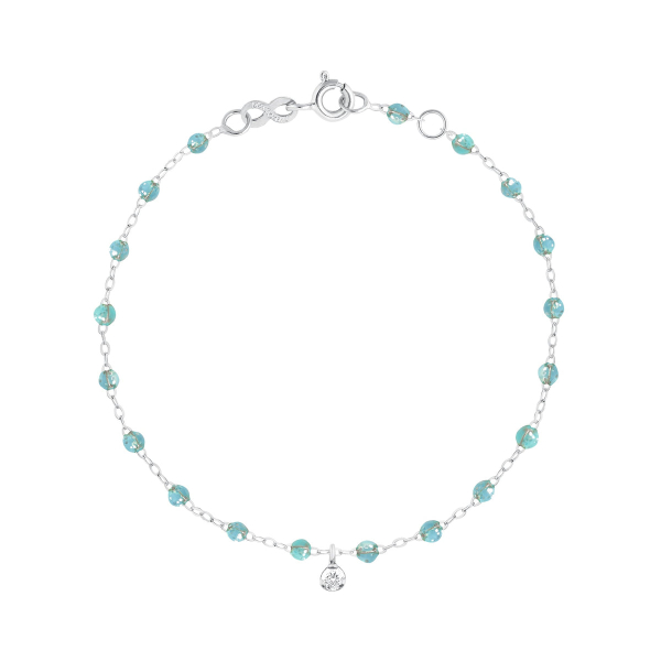 Bracelet gigi CLOZEAU Suprême Or Blanc & 1 Diamant 17cm