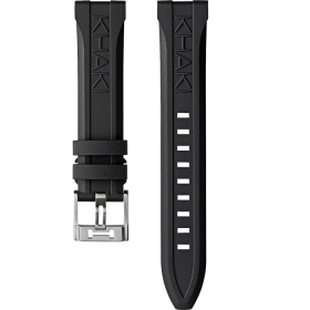 Bracelet Hamilton 20mm Khaki Navy Catouchouc Noir