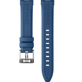 Bracelet Hamilton 20mm Khaki Navy Catouchouc Bleu