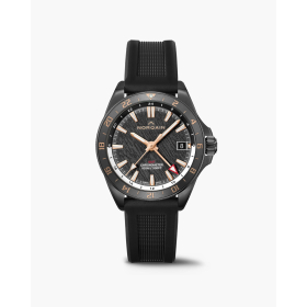 Montre Norqain Adventure Neverest GMT Glacier 41mm Bracelet Caoutchouc Noir