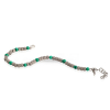 Bracelet Mano J Cubes enTitane Sphères Malachite Fermoir Or Blanc 9kt