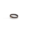 Bracelet Mano J Titane Diamants Noirs Or Rouge 9kt