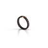 Bracelet Mano J Titane Diamants Noirs Or Rouge 9kt
