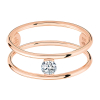 Bague La Brune & La Blonde Hula Hoop Or Rose Diamant 0.2ct