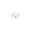 Bague La Brune & La Blonde Hula Hoop Or Rose Améthyste 0.1ct