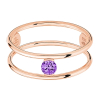 Bague La Brune & La Blonde Hula Hoop Or Rose Améthyste 0.2ct