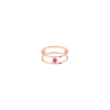 Bague La Brune & La Blonde Hula Hoop Or Rose Rubis 0.12ct