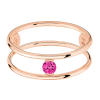Bague La Brune & La Blonde Hula Hoop Or Rose Rubis 0.12ct