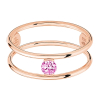 Bague La Brune & La Blonde Hula Hoop Or Rose Saphir Rose 0.23ct