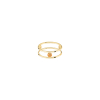 Bague La Brune & La Blonde Hula Hoop Or Jaune Saphir Orange 0.23ct