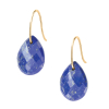 Boucles D'oreilles Morganne Bello Or Jaune Lapis Lazuli