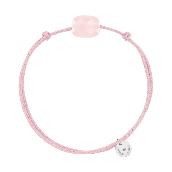 Bracelet Morganne Bello Cordon Rose Coussin Mini Quartz Rose
