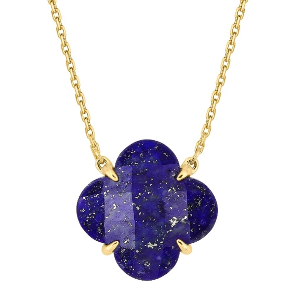 Collier Morganne Bello Victoria Or Jaune Lapis Lazuli