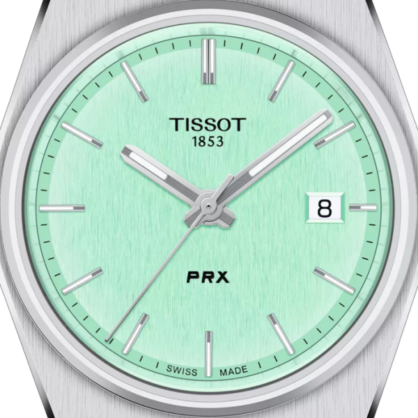 Montre Tissot PRX 35mm Cadran Vert Clair Bracelet Acier