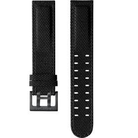 Bracelet Hamilton 20mm Khaki Field Caoutchouc Noir PVD Noir