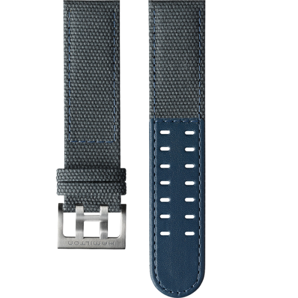 Bracelet Hamilton 22mm Khaki Field Tissu Bleu