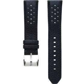Bracelet March La.B Buffle Perforé Noir 20mm